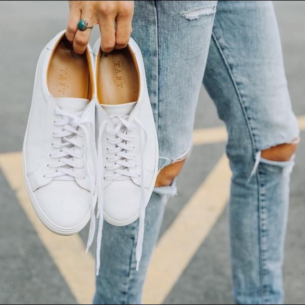 White Taft Sneakers